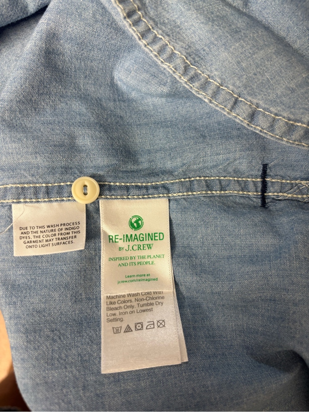 J. Crew Light Blue Denim Button-Front Shirt - Picture 4 of 5